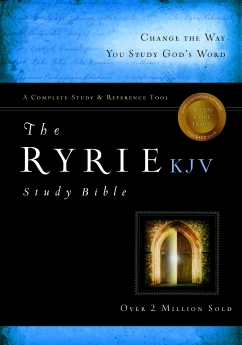 The Ryrie KJV Study Bible Genuine Leather Black Red Letter Indexed